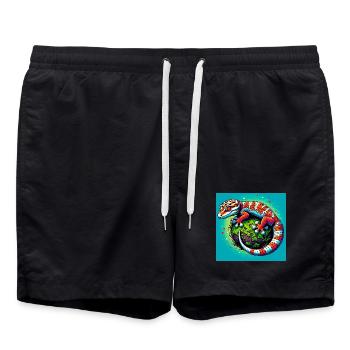 Gecko - Swim Trunks - black - Front - AI Model Male 185 light (185cm)