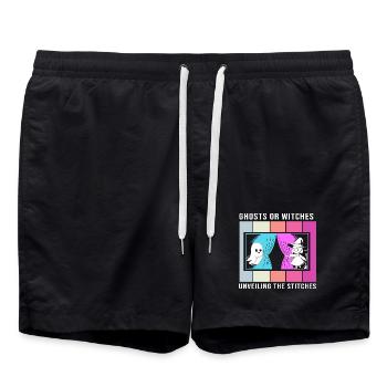 Halloween Gender Reveal - Badeshorts - Schwarz - Vorne - AI Model Male 185 light (185cm)