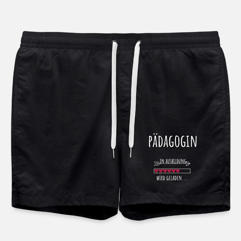 Student Profession Education Pedagogue - Swim Trunks - black