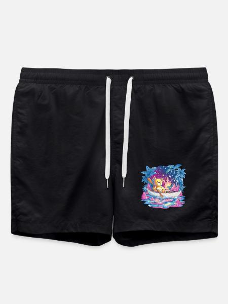 Teddy Boottraum Unter Sternenhimmel - Badeshorts - Schwarz