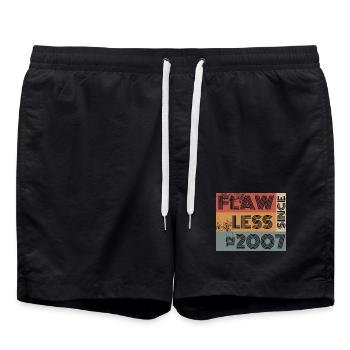 18. Anniversaire Sans défaut depuis 12/2007 - Short de bain - noir - Devant - AI Model Male 185 light (185cm)