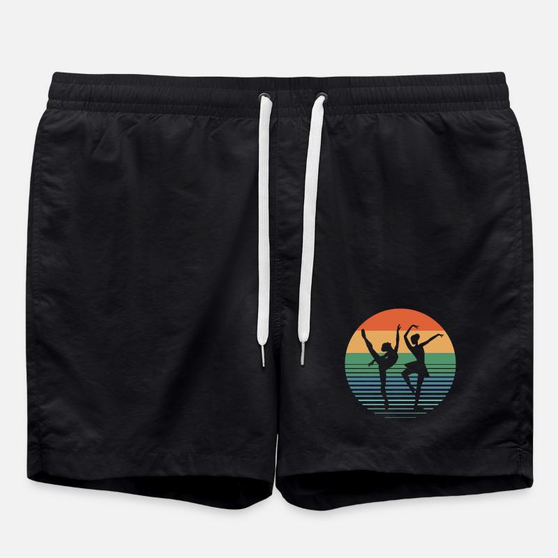 Sunset Dance Duo - Swim Trunks - black