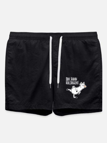 Je vais faire un jogging ! À la manière d'un lama ! - Short de bain - noir