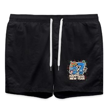67 Six Seven 6-7 New Year's Eve 2026 Funny Gift - Swim Trunks - black - Front - AI Model Male 185 light (185cm)