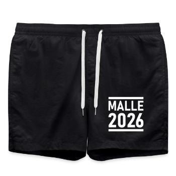 Malle 2026 Mallorca - Swim Trunks - black - Front - AI Model Male 185 light (185cm)