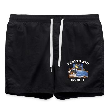 Official Dachshund Black I'm now going to the - Swim Trunks - black - Front - AI Model Male 185 light (185cm)