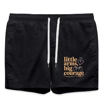 Pediatric Nurse Little Arms Big Courage Kids Nurse - Swim Trunks - black - Front - AI Model Male 185 light (185cm)