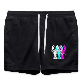 Homard épineux, fruits de mer, homard, homard - Short de bain - noir - Devant - AI Model Male 185 light (185cm)
