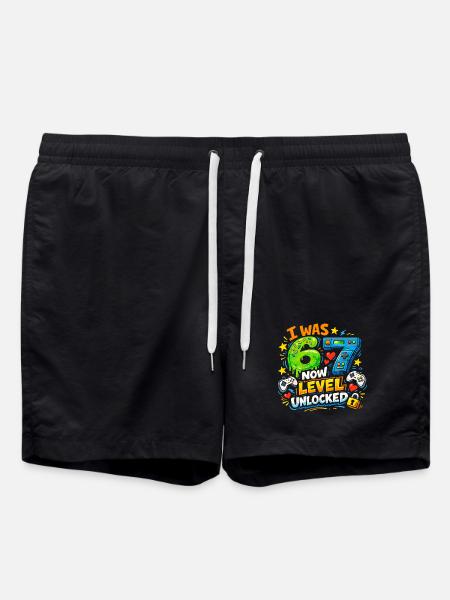 Jeg var 6 år nu, Level 7, låst op 7-års fødselsdagsgamer 67 - Badeshorts - sort