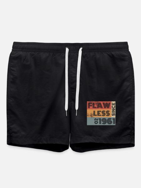 65th Birthday Flawless since 02/1961 - Swim Trunks - black