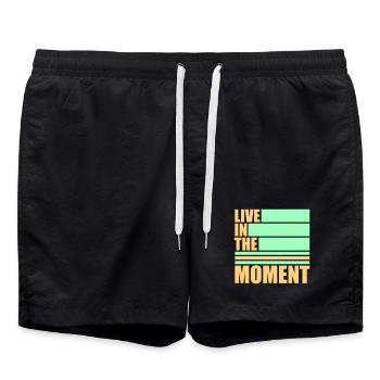 Vivre dans l’instant Pleine conscience de la présence - Short de bain - noir - Devant - AI Model Male 185 light (185cm)