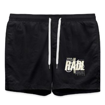 Urban Bike Casual Active Radl Radln - Badeshorts - Schwarz - Vorne - AI Model Male 185 light (185cm)