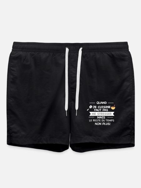 humorous kitchen apron - Swim Trunks - black
