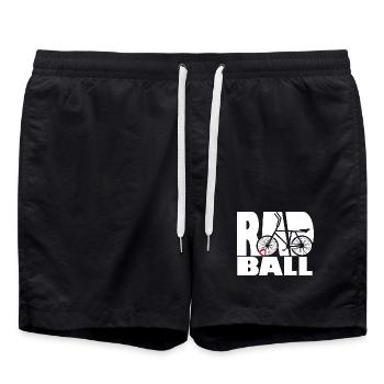 Cycling ball, cycleball, cyclisme en salle - Short de bain - noir - Devant - AI Model Male 185 light (185cm)