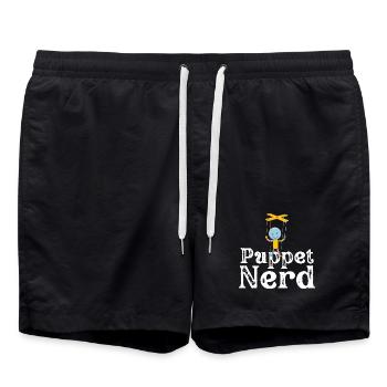 Puppet Nerd Marionette - Swim Trunks - black - Front - AI Model Male 185 light (185cm)