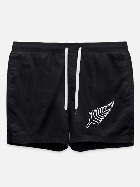 Nuova Zelanda Felce Kiwi Rugby NZ Neozelandese - Costume a pantaloncino - nero