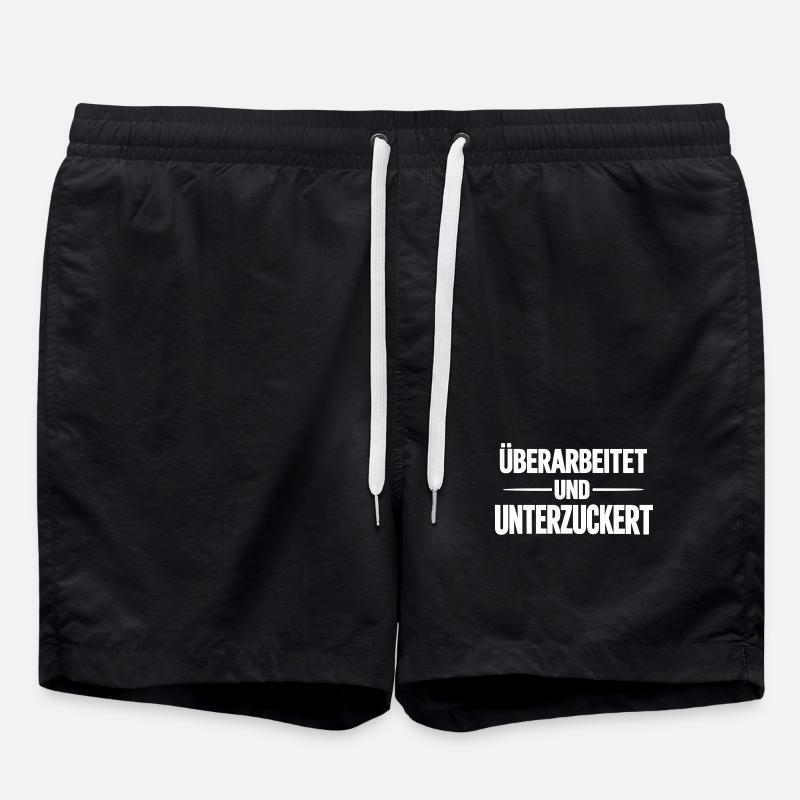 Trop sollicité et blanc hypoglycémique - Short de bain - noir