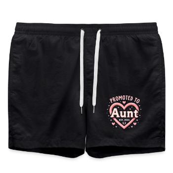 Tante 2026 Tante 2026 Befördert zu Tante 2026 - Badeshorts - Schwarz - Vorne - AI Model Male 185 light (185cm)