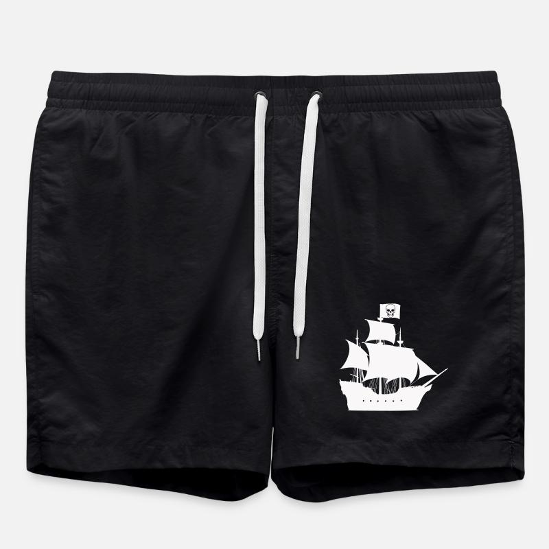 Silhouette du navire pirate - Short de bain - noir