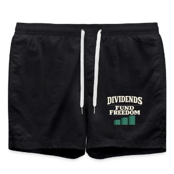 Langfristiger Investor Kauft Und Hält - Badeshorts - Schwarz - Vorne - AI Model Male 185 light (185cm)