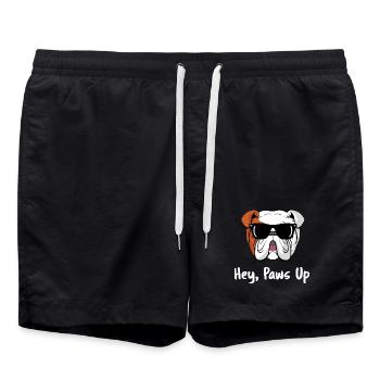 Hey Paws Up English Bulldog Lunettes de soleil cool - Short de bain - noir - Devant - AI Model Male 185 light (185cm)