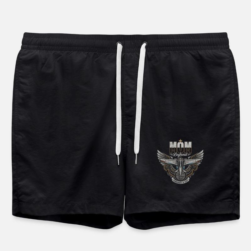 Maman Légende Aéronautique - Swim Trunks - black