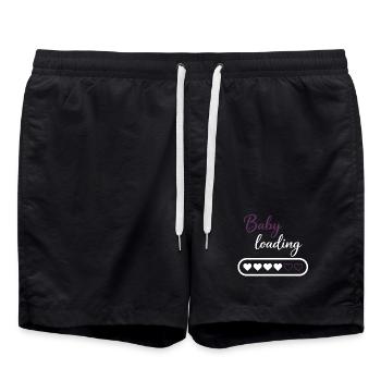 Baby Loading Heart Progress - Swim Trunks - black - Front - AI Model Male 185 light (185cm)