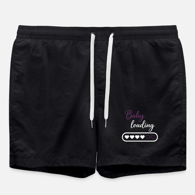 Baby Loading Heart Progress - Swim Trunks - black