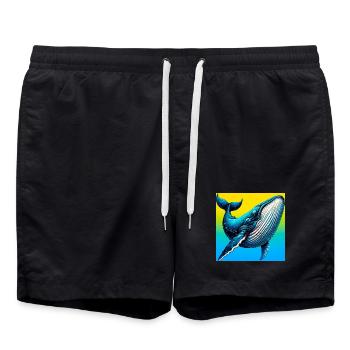 Wal - Badeshorts - Schwarz - Vorne - AI Model Male 185 light (185cm)