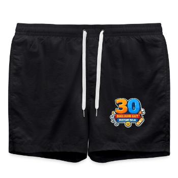 30 Jahre Baujahr Gut - Badeshorts - Schwarz - Vorne - AI Model Male 185 light (185cm)