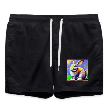 lapin - Short de bain - noir - Devant - AI Model Male 185 light (185cm)