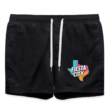 Fiesta City Neon Texas - Badeshorts - Schwarz - Vorne - AI Model Male 185 light (185cm)