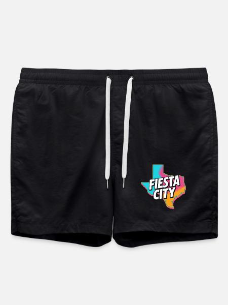 Fiesta City Neon Texas - Swim Trunks - black