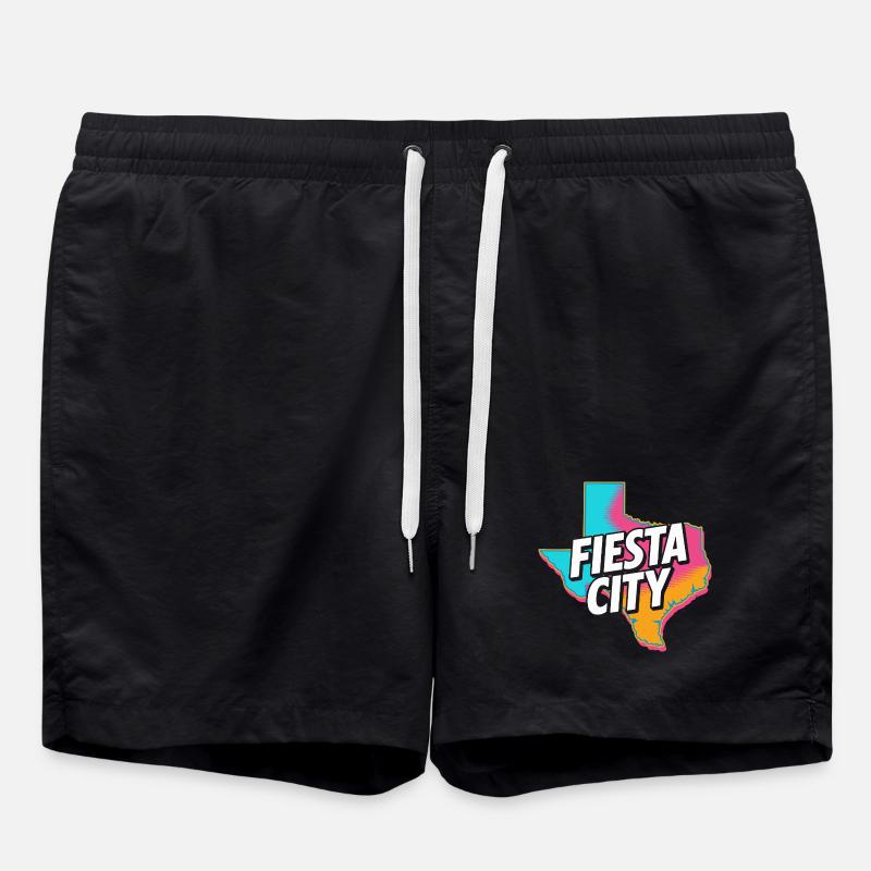 Fiesta City Neon Texas - Short de bain - noir
