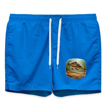 Spiegelkarpfen-Unterwasserfischerei-Design - Badeshorts - Cobalt blue - Vorne