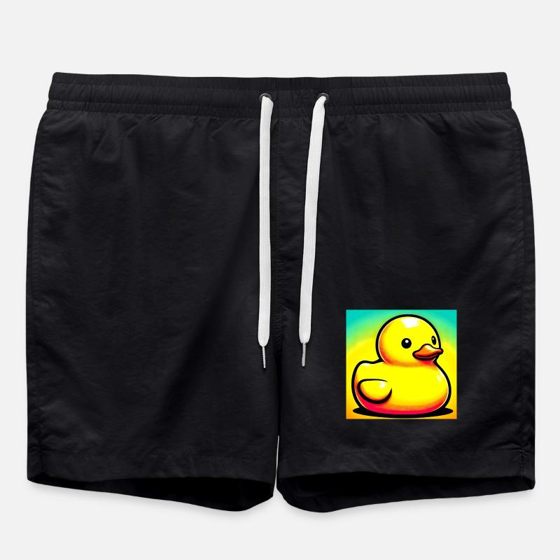 Duckling Duck Duck Duck - Swim Trunks - black