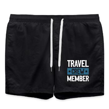 Travel Crew - Badeshorts - Schwarz - Vorne - AI Model Male 185 light (185cm)