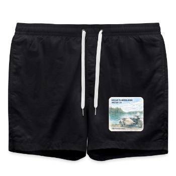 Helveti-Norland Motor OY: Sivupyörä - Badeshorts - Schwarz - Vorne - AI Model Male 185 light (185cm)