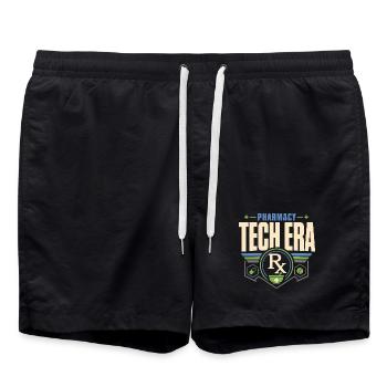 Apothekentechniker Pharmacy Tech Cpht Rx Geschenk - Badeshorts - Schwarz - Vorne - AI Model Male 185 light (185cm)