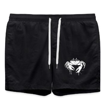 White Splatter Crab - Swim Trunks - black - Front - AI Model Male 185 light (185cm)