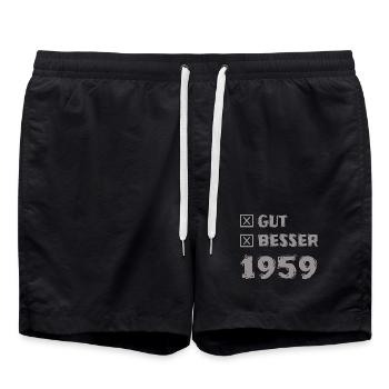 Besser 1959 - Badeshorts - Schwarz - Vorne - AI Model Male 185 light (185cm)