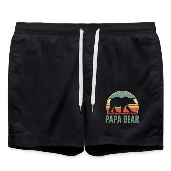 Papa Ours Papa Fier Papa Fier Papa - Short de bain - noir - Devant - AI Model Male 185 light (185cm)