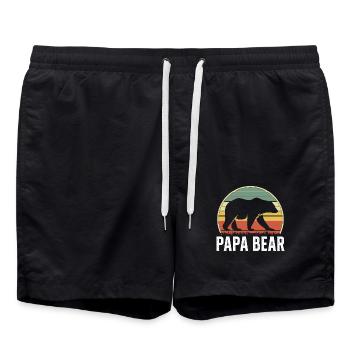 Papa Ours Papa Fier Papa Fier Papa - Short de bain - noir - Devant - AI Model Male 185 light (185cm)