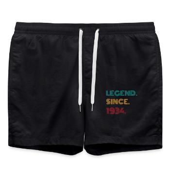 1934 Vintage Retro Geburtstagsgeschenk - Badeshorts - Schwarz - Vorne - AI Model Male 185 light (185cm)