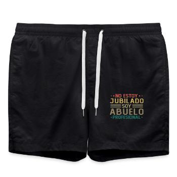 Mec, je ne suis pas à la retraite, je suis un grand-père professionnel - Short de bain - noir - Devant - AI Model Male 185 light (185cm)