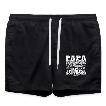 Dad, I've tried to find you the best gift - Swim Trunks - black - Front - AI Model Male 185 light (185cm)