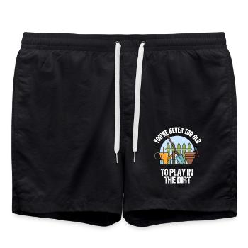 Garden Gardener Gardener Raised Bed Flowers Plants - Swim Trunks - black - Front - AI Model Male 185 light (185cm)
