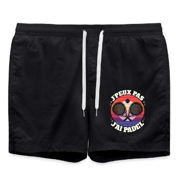 J'Peux Pas J'Ai Padel Padeliste - Short de bain - noir - Devant - AI Model Male 185 light (185cm)