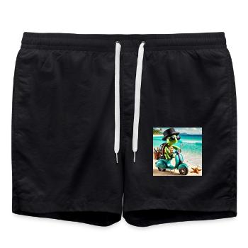 Méchant de plage - Short de bain - noir - Devant - AI Model Male 185 light (185cm)