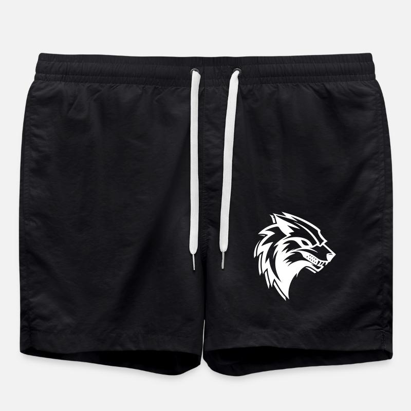 Logo du loup - Short de bain - noir